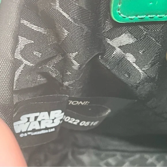 Loungefly Bag Purse Star Wars BOBA FETT Green Disney Zip Around Double Handles - Picture 12 of 12